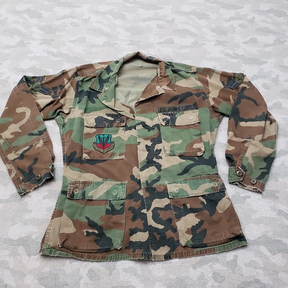 Military Coat Jacket Mens Small Green Camo Button Tactical Hot Weather Combat - Picture 1 of 11